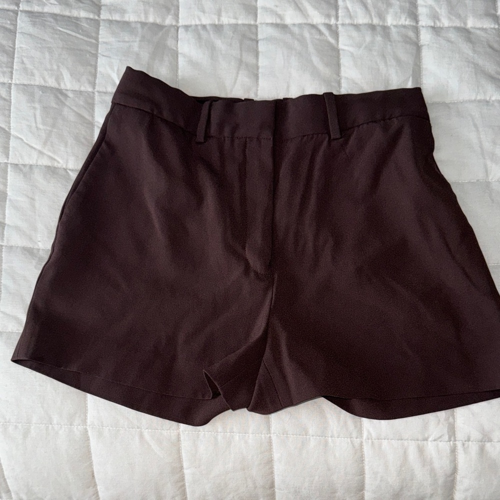 Aritzia Brown Trouser Shorts